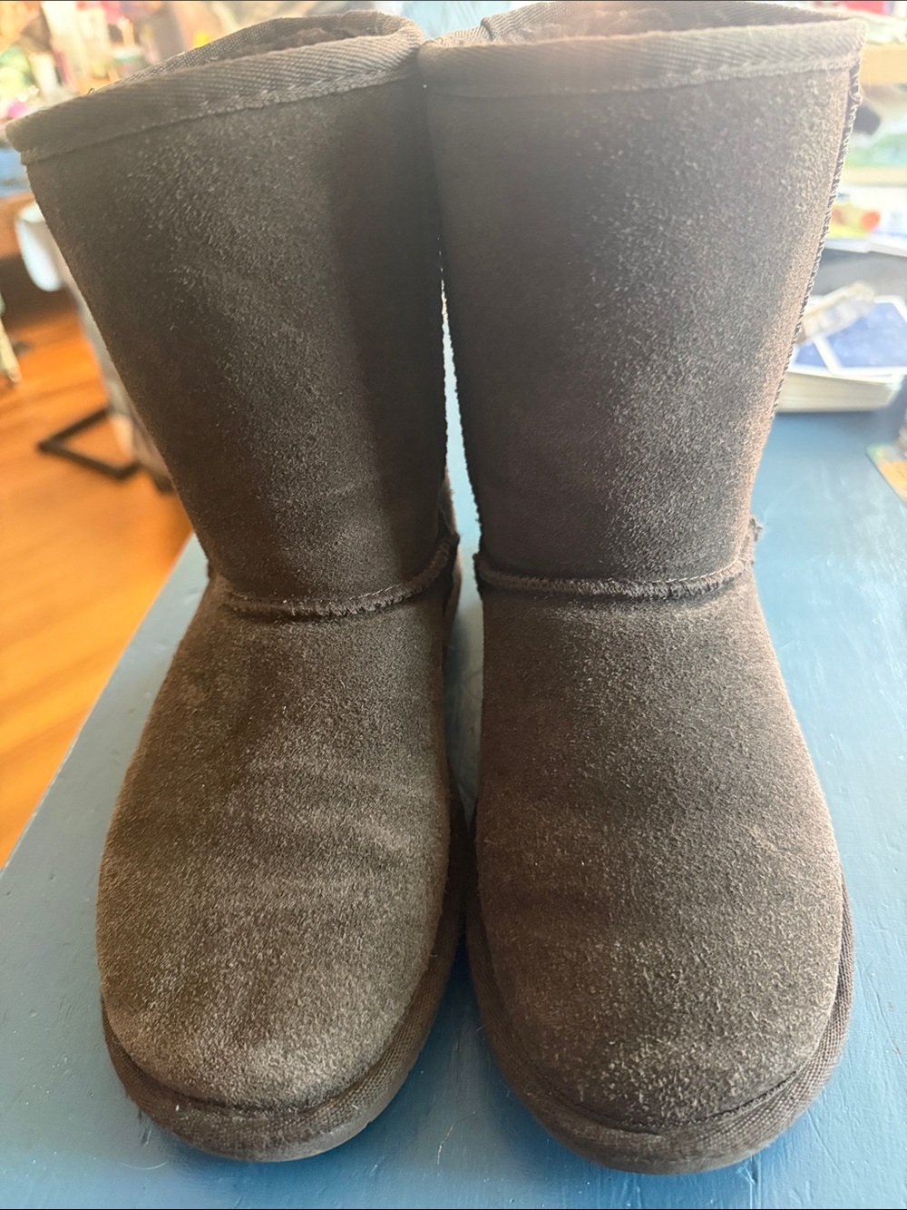 Willowbee Suede Shealing Boots - Dark Brown Suede